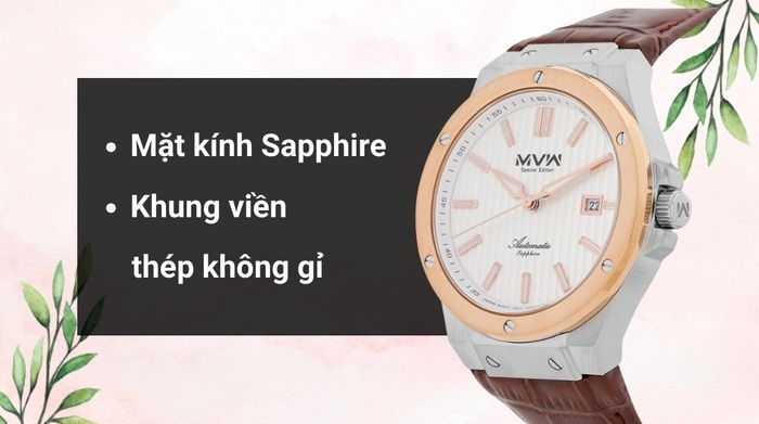 Chất liệu mặt kính và khung viền của mẫu đồng hồ