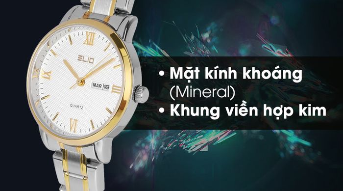 Đồng hồ nữ Elio ES025-C2 có lớp vỏ ngoài bền chắc