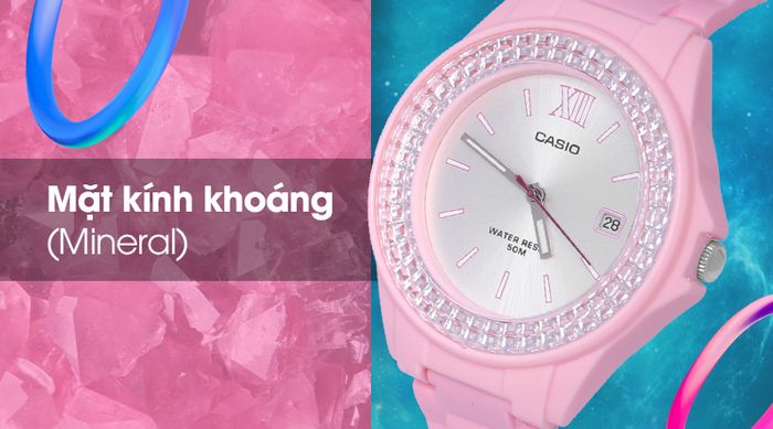 Đồng hồ Nữ Casio LX-500H-4E4VDF có mặt kính khoáng
