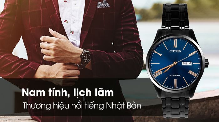 Đồng hồ Nam Citizen NH8365-86M - Cơ tự động thiết kế thanh lịch