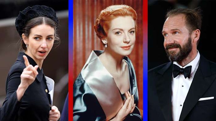 (From left to right) Rose Hanbury, Deborah Kerr, and Ralph Fiennes.