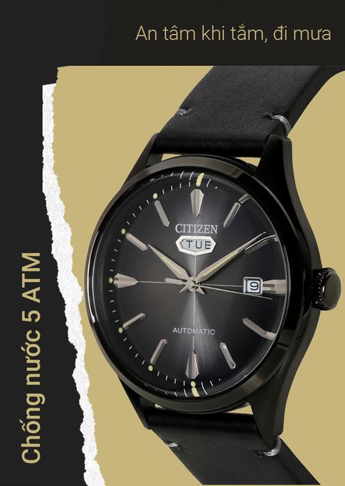 Đồng hồ Nam Citizen C7 NH8395-00E thoải mái đeo khi tắm, rửa tay và đi mưa