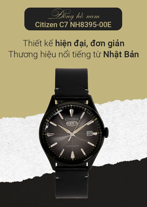 Đồng hồ Nam Citizen C7 NH8395-00E thiết kế đơn giản, hiện đại