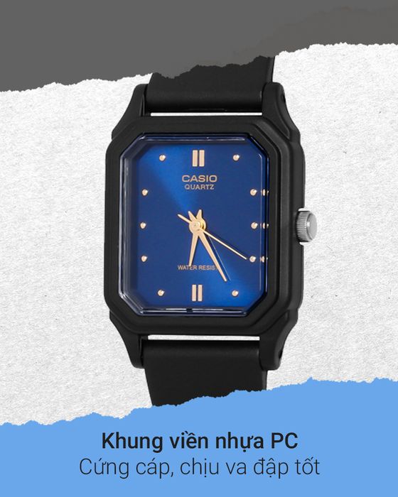 Đồng hồ nữ Casio LQ-142E-2ADF có khung viền chắc chắn