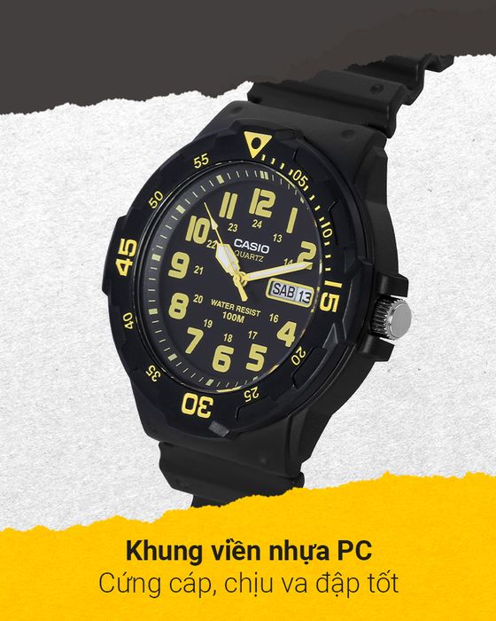Đồng hồ Nam Casio MRW-200H-9BVDF có khung viền nhựa PC
