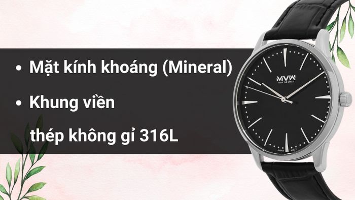 Chất liệu mặt kính và khung viền của mẫu đồng hồ