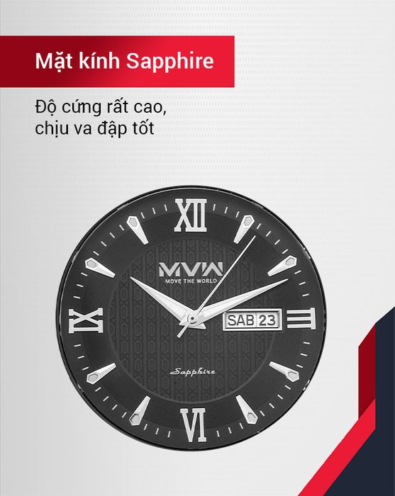 Đồng hồ nam MVW MS063-02 có mặt kính Sapphire cao cấp