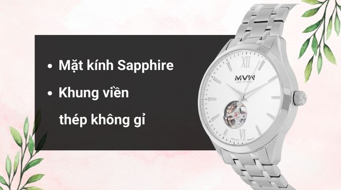 Chất liệu mặt kính và khung viền của mẫu đồng hồ
