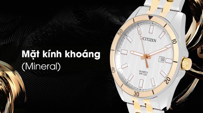 Đồng hồ Nam Citizen BI5056-58A sở hữu mặt kính có độ trong suốt cao