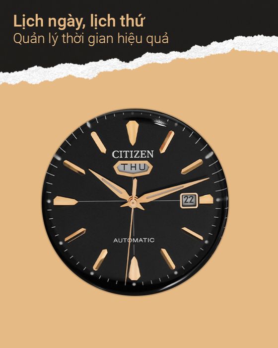 Đồng hồ Nam Citizen C7 NH8395-77E quản lý thời gian tốt hơn với lịch thứ và lịch ngày