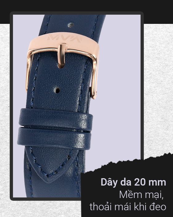 Dây da mềm mại của đồng hồ Nam MVW ML054-01