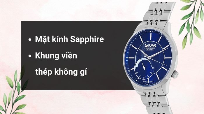 Chất liệu mặt kính và khung viền của mẫu đồng hồ