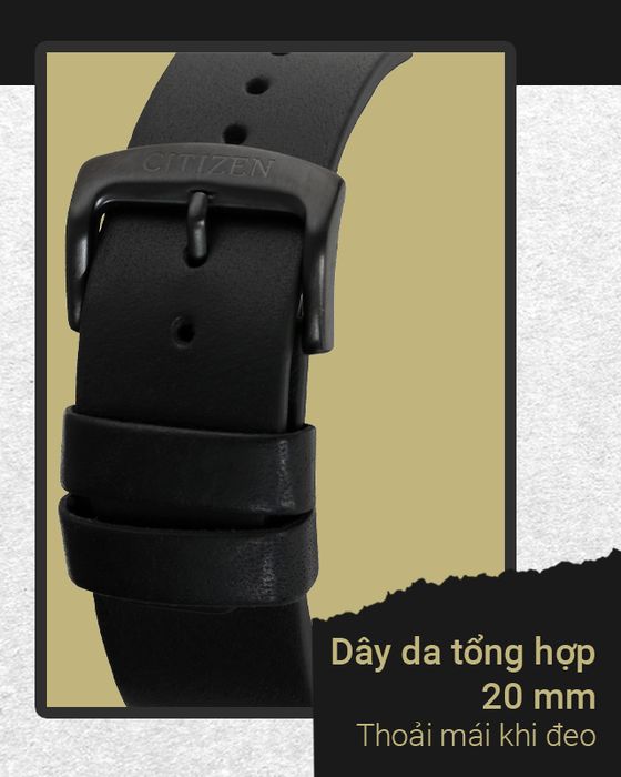 Đồng hồ Nam Citizen C7 NH8395-00E có dây đeo da mềm mại, êm ái, nhẹ nhàng