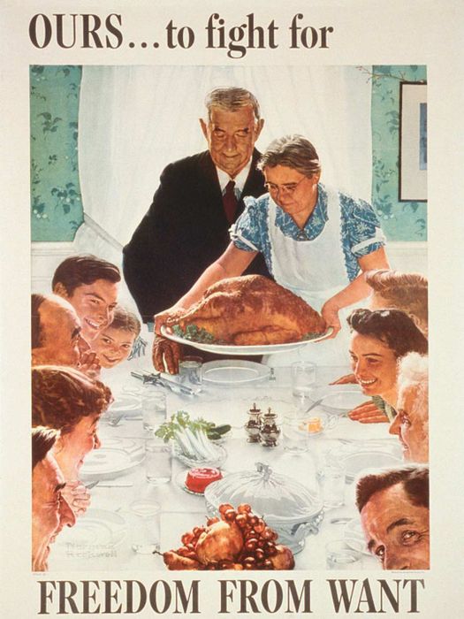 An image of 'Freedom From Want' is shown