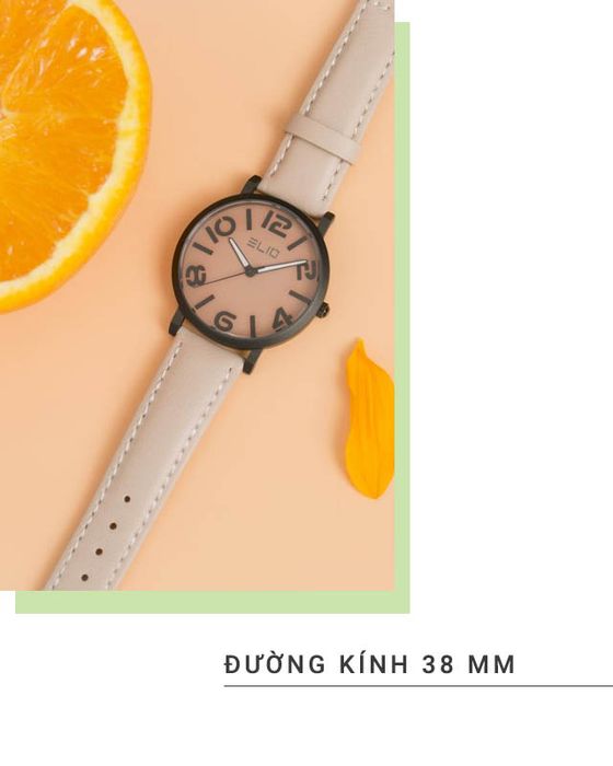 Đồng hồ unisex Elio EL036-01 có đường kính mặt 38 mm
