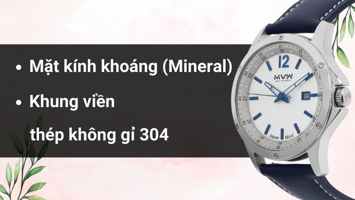 Chất liệu mặt kính và khung viền của mẫu đồng hồ