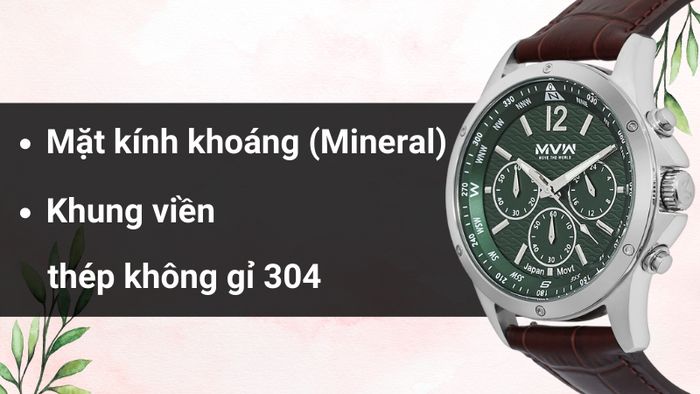 Chất liệu mặt kính và khung viền của mẫu đồng hồ