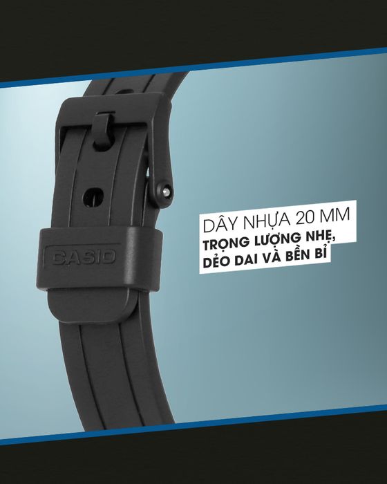 Đồng hồ Nam Casio AW-48HE-1AVDF có dây đeo nhựa bền bỉ