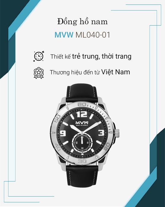 Đồng hồ nam MWW ML040-01 có thiết kế sang trọng