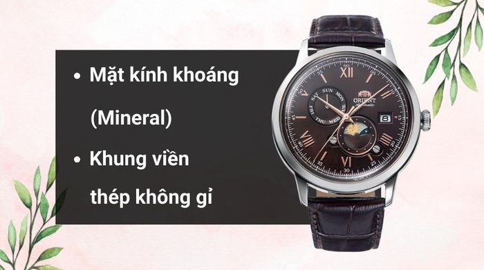Chất liệu mặt kính và khung viền của mẫu đồng hồ