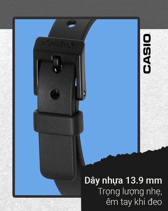 Đồng hồ nữ Casio LQ-142E-2ADF có dây đeo nhựa chống thấm nước tốt