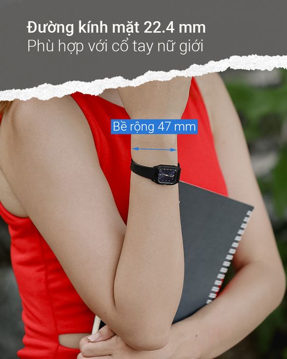 Đồng hồ nữ Casio LQ-142E-2ADF phù hợp với người có cổ tay nhỏ
