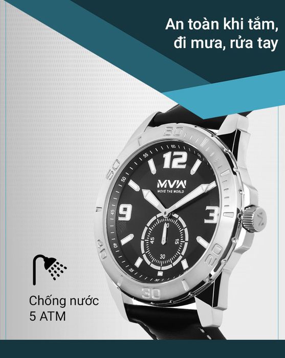 Đồng hồ nam MWW ML040-01 có hệ số chống nước 50m