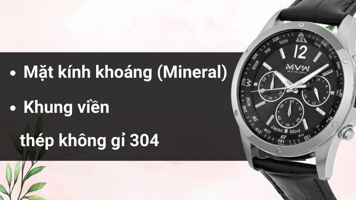 Chất liệu mặt kính và khung viền của mẫu đồng hồ
