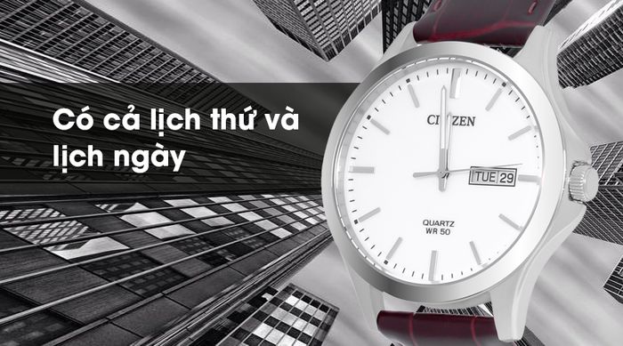 Đồng hồ nam Citizen BF2001-12A - Eco-Drive có cả lịch thứ và lịch ngày tiện dụng