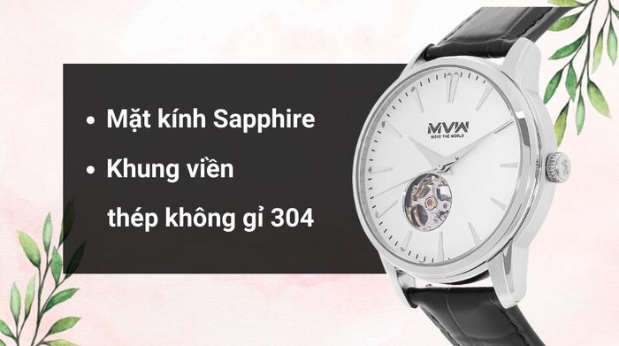 Chất liệu mặt kính và khung viền của mẫu đồng hồ