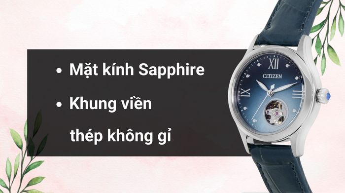 Chất liệu mặt kính và khung viền của mẫu đồng hồ