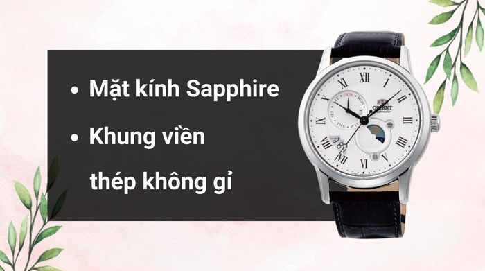 Chất liệu mặt kính và khung viền của mẫu đồng hồ