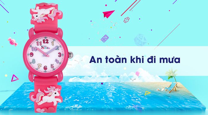 Đồng hồ trẻ em Smile Kid SL038-01 có hệ số chống nước 3 ATM