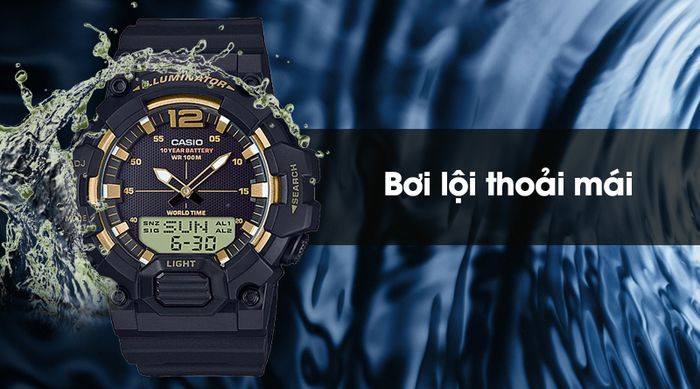 Đồng hồ nam Casio HDC-700-9AVDF có hệ số chống nước 10 ATM