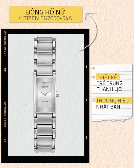 Tổng quan đồng hồ Nữ Citizen EG7050-54A