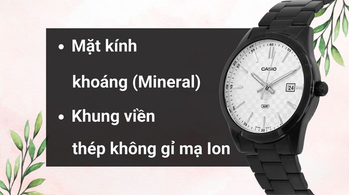Chất liệu mặt kính và khung viền của mẫu đồng hồ