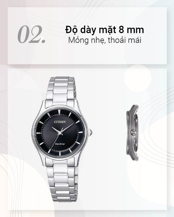 Đồng hồ Nữ Citizen EM0401-59E - Eco-Drive mỏng nhẹ, thanh lịch