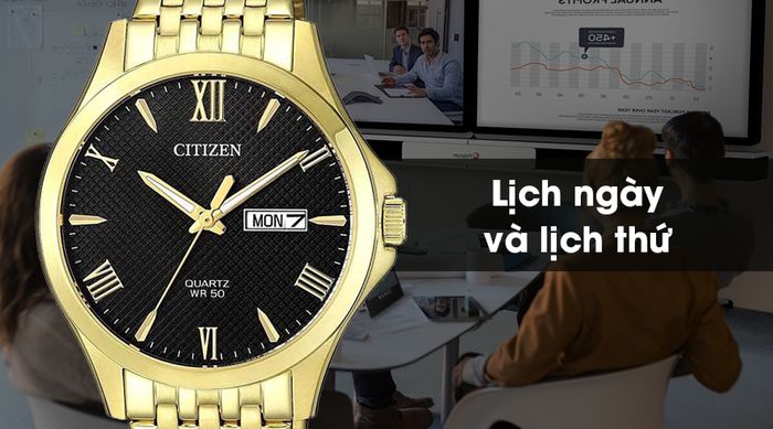 Đồng hồ nam Citizen BF2022-55H trang bị lịch thứ, lịch ngày tiện ích