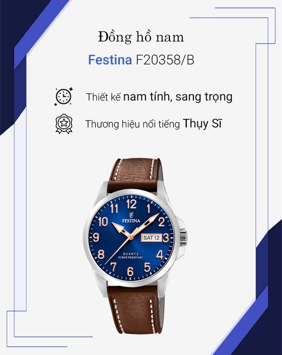 Tổng quan về đồng hồ nam Festina F20358/B