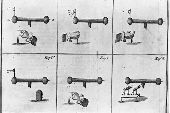 Depiction of Benjamin Franklin's Lightning Rods