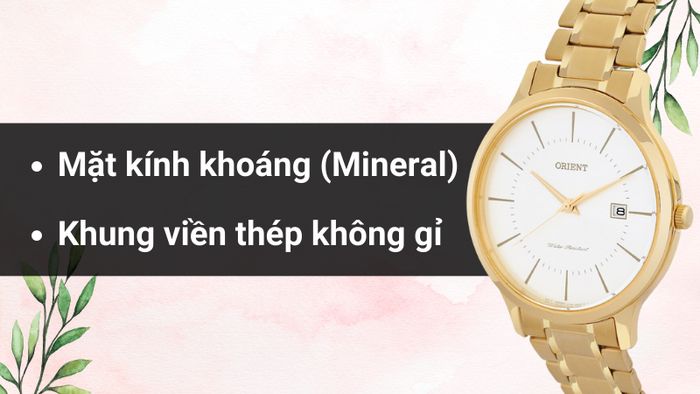 Chất liệu mặt kính và khung viền của mẫu đồng hồ