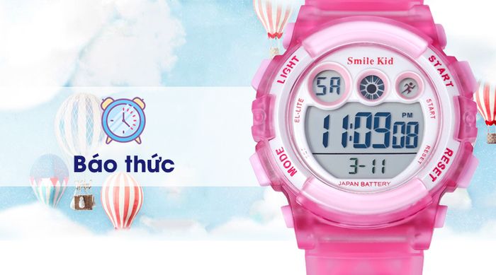 Đồng hồ trẻ em Smile Kid SL023-01 có tính năng báo thức tiện lợi