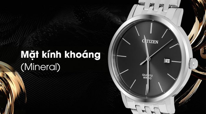 Đồng hồ Nam Citizen BI5070-57H mặt kính có độ cứng khá