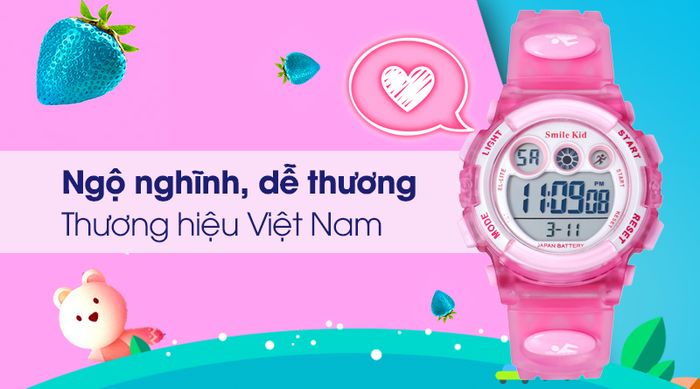 Đồng hồ trẻ em Smile Kid SL023-01 với thiết kế dễ thương, ngộ nghĩnh