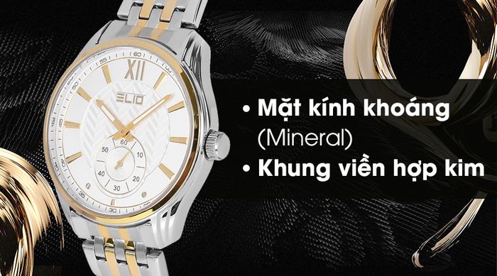 Đồng hồ nam Elio ES022-C1 có khả năng chịu va đập tốt
