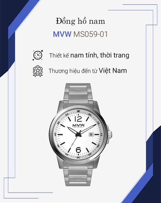 Tổng quan về đồng hồ nam MWW MS059-01 
