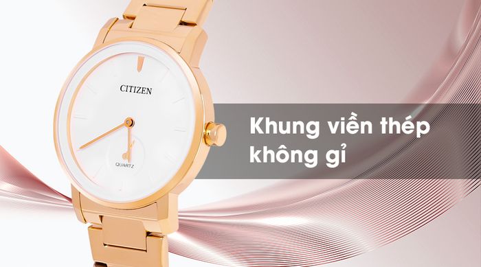 Đồng hồ Nữ Citizen EQ9062-58A có bộ khung bền chắc