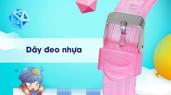 Đồng hồ trẻ em Smile Kid SL023-01 có dây đeo bền đẹp, nhẹ nhàng
