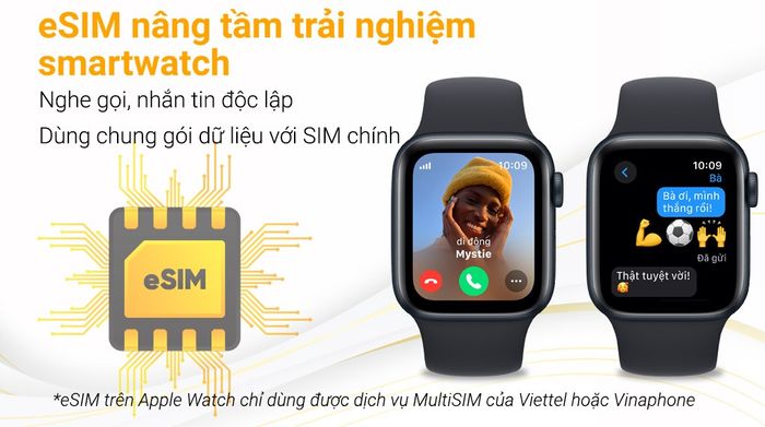 Apple Watch SE 2023 LTE 40mm viền nhôm dây silicone - eSIM