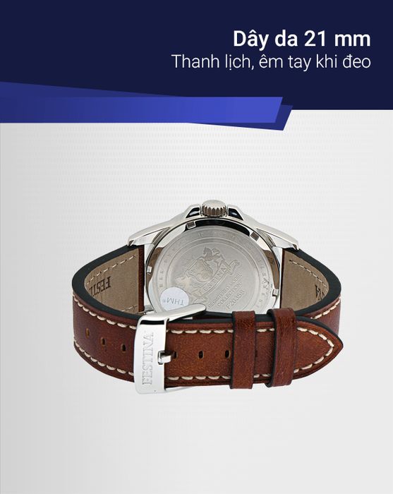 Đồng hồ nam Festina F20358/B có dây đeo êm nhẹ